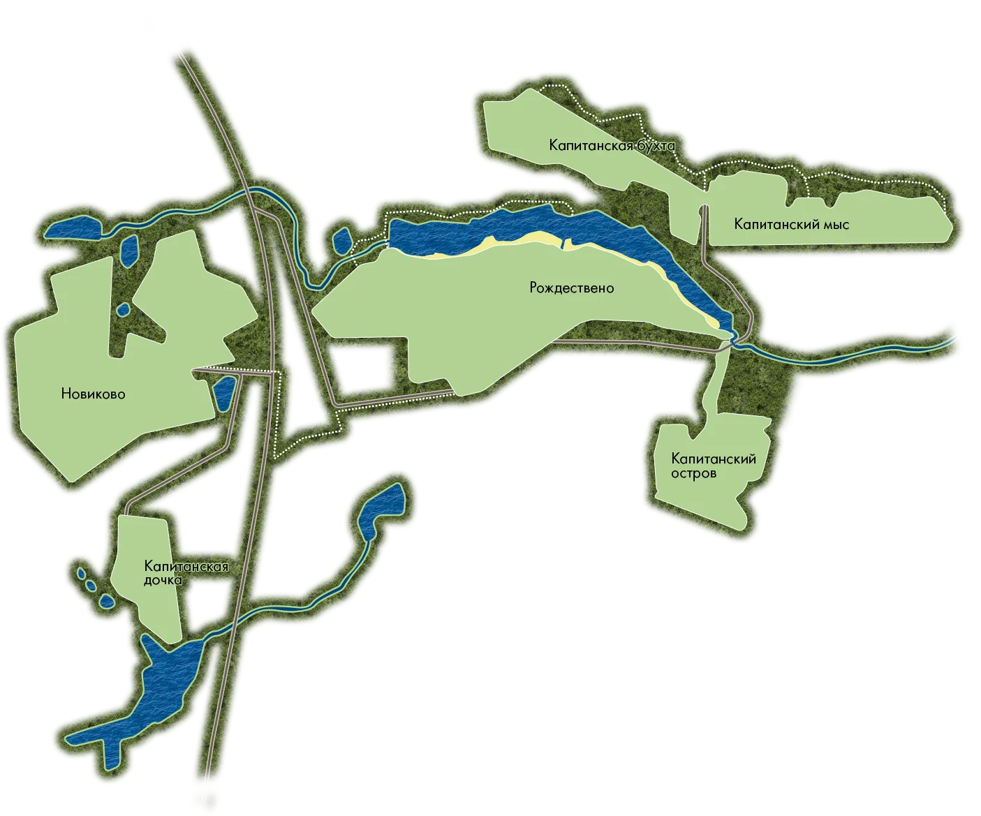 Карта посёлков Капитан Клаб